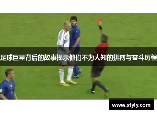 足球巨星背后的故事揭示他们不为人知的拼搏与奋斗历程